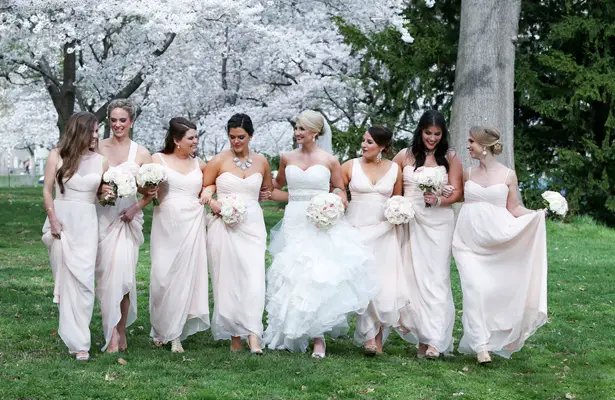 Powder pink bridesmaids dresses -Keith Cephus Photography