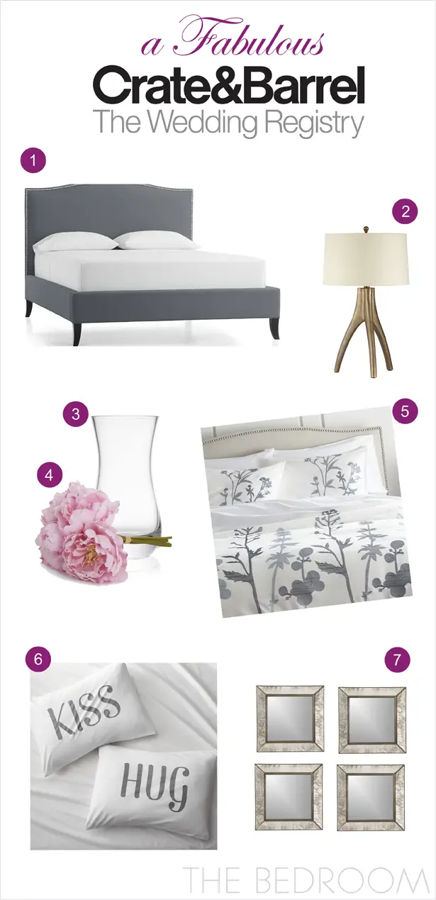 A Fabulous Wedding Registry with Crate and Barrel The Bedroom Belle