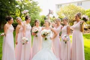 Light pink bridesmaids dresses - Candace Jeffery Photography