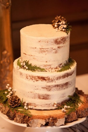 Winter wedding cake - LLC Heather Mayer Photography