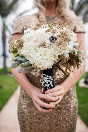 Gold Wedding bouquet -Stacy Anderson Photography