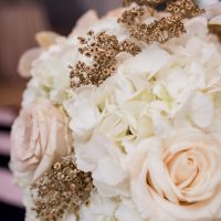 Gold wedding centerpiece -Stacy Anderson Photography