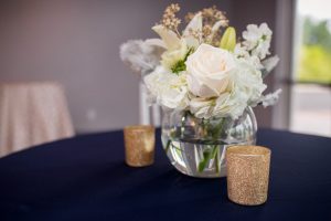 Gold wedding centerpiece - Stacy Anderson Photography