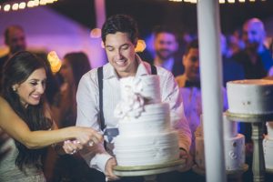 Wedding cake cutting - Kane and Social