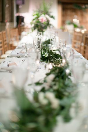 Wedding table greenery - Watson Studios