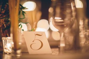 Wedding table number - Kane and Social