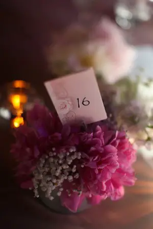 Wedding table number - Benfield Photography