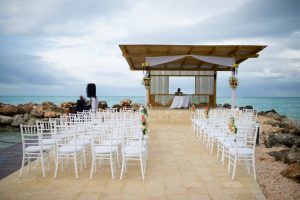 Beach wedding ceremony aisle- Sara Monika Photographer