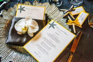 Wedding menu - Brett Charles Rose Photo