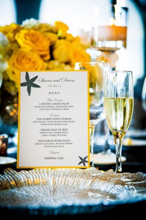 Wedding menu - Brett Charles Rose Photo