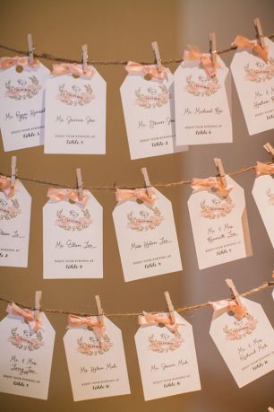 Wedding seating chart - Clane Gessel Photography