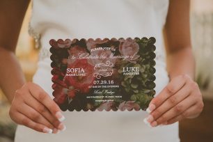 Floral Wedding Invitation- Cristina Navarro Photography