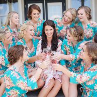Bridal party robes- Justin Wright Photography