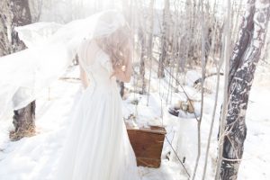Snow Bridal portrait - Mathew Irving Photography