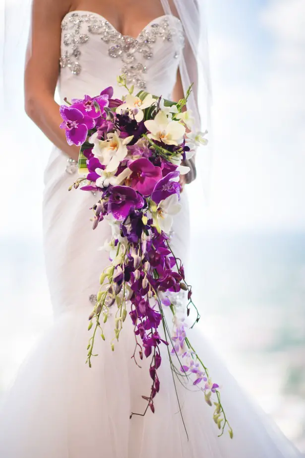 Cascading wedding bouquet - Dauss FOTO