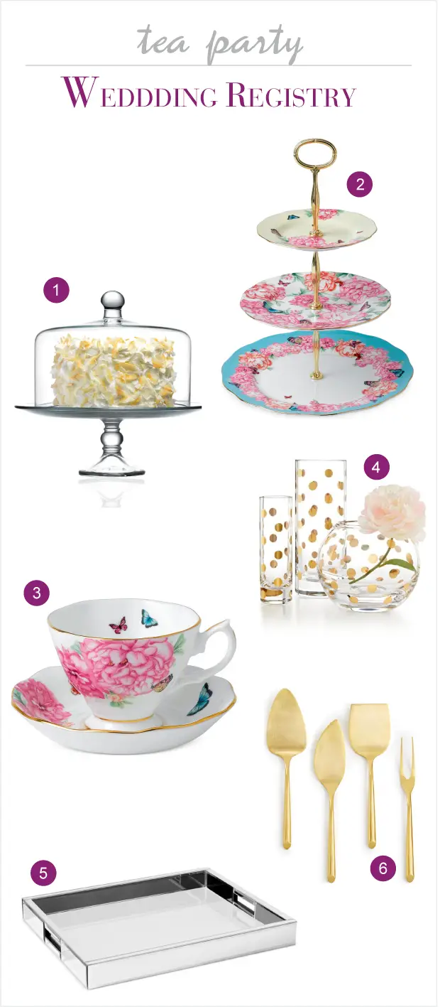 Macy's Wedding Registry for a Tea Party