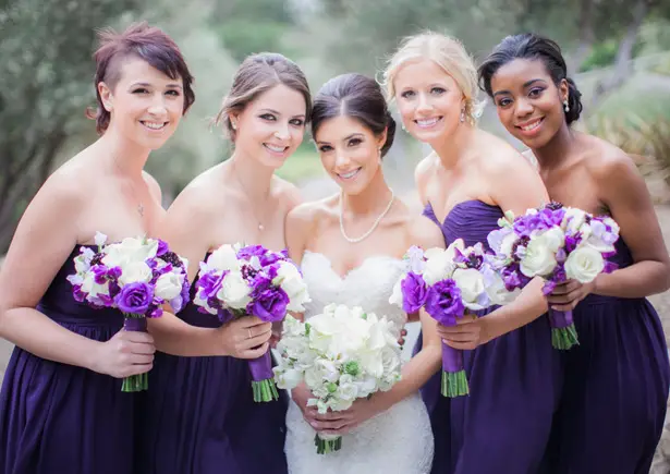 Purple bridesmaids dresses - Clane Gessel Photography