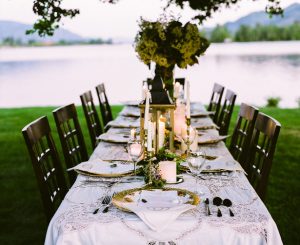 Outdoors wedding reception - Sage to Sea Film Photography