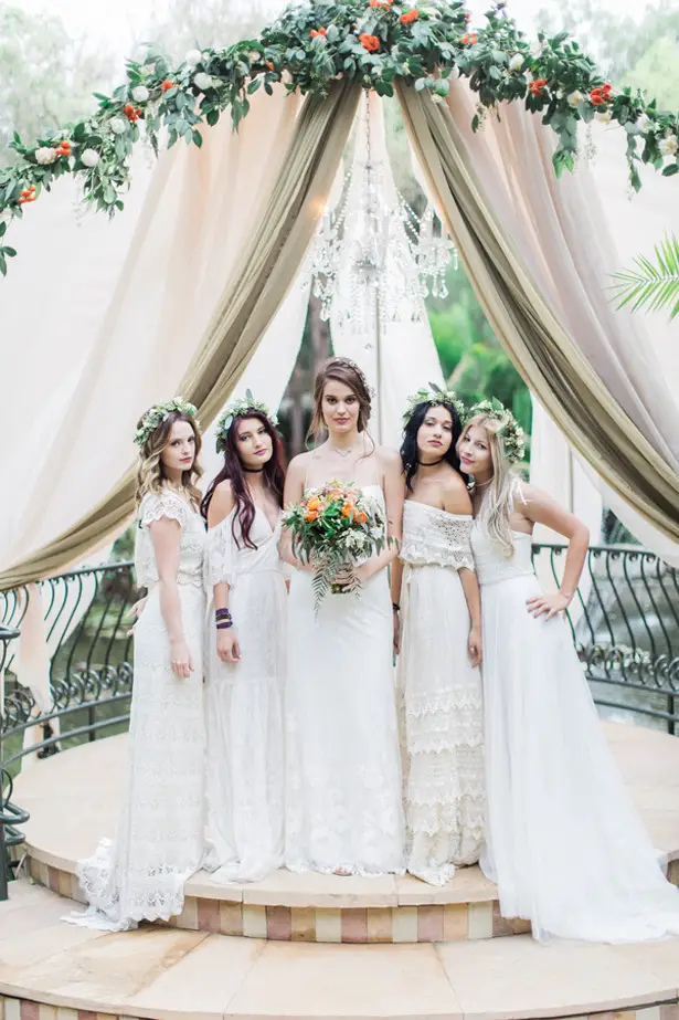 White Bridesmaid Dresses - Lucas Rossi Photography