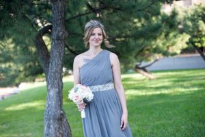 Bridesmaid grey dress - Tamytha Cameron Photography