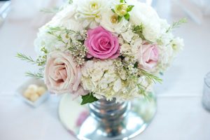 Wedding pink centerpiece - Tamytha Cameron Photography