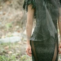 Black Wedding Dress - Sweet Blooms Photography