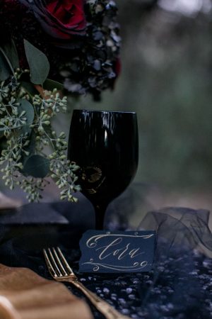 Black wedding detail ideas - Sweet Blooms Photography