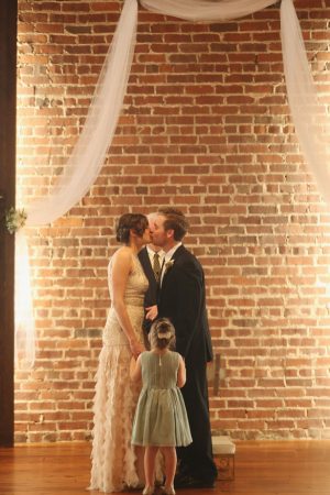 First wedding kiss - j.woodbery photography