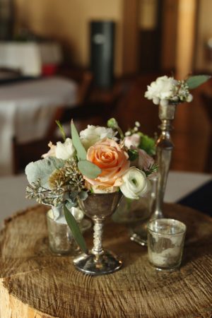 Gold wedding centerpieces - j.woodbery photography