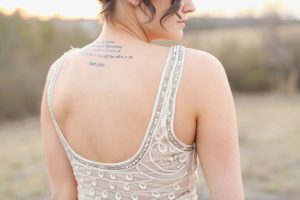 Open back wedding dress - j.woodbery photography