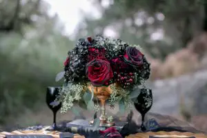 Short wedding centerpiece - Sweet Blooms Photography