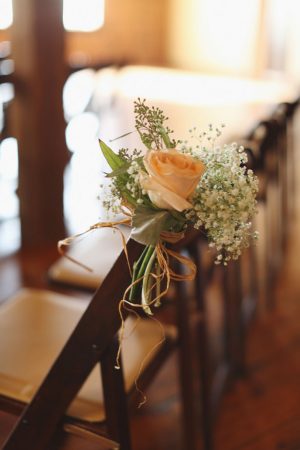 Wedding aisle flowers - j.woodbery photography