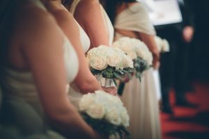 White bridesmaid bouquets - Kane and Social