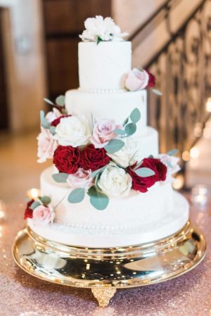 Romantic Floral Wedding Cake - Dana Fernandez Photography