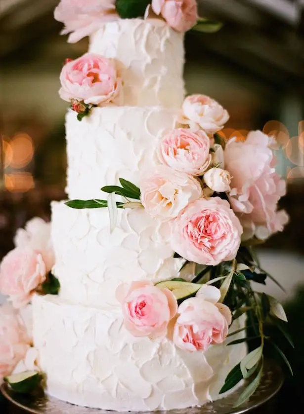Romantic Floral Wedding Cake - Diana McGregor Photography