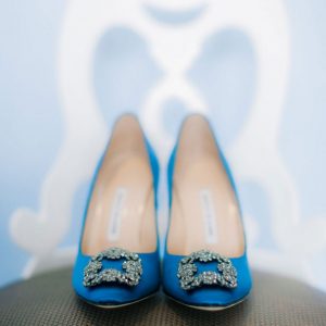 Blue wedding heels - Clane Gessel Photography