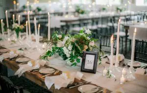 Candle wedding decorations - Clane Gessel Photography