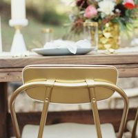 Gold wedding chair - Sharon Nicole Photography