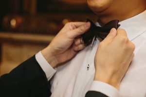 Purple groom bow tie - OLLI STUDIO