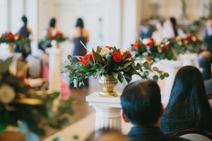 Red floral wedding details - OLLI STUDIO