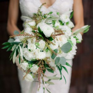 White bridal bouquet - Clane Gessel Photography