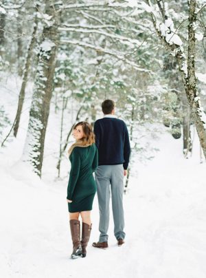 Winter engagement portrait ideas - Mallory Renee Photography