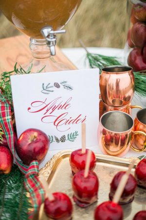 Apple cider wedding table - Dani Cowan Photography