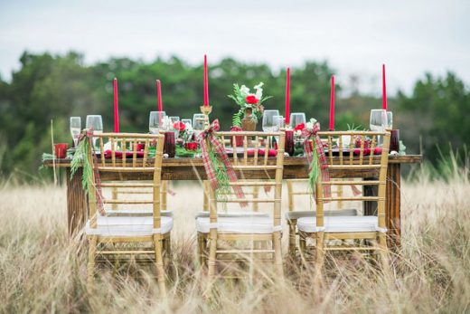 Red and Greenery Holiday Wedding Ideas - Belle The Magazine