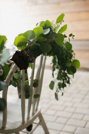 Floral wedding chair details - Erin Johnson Photography