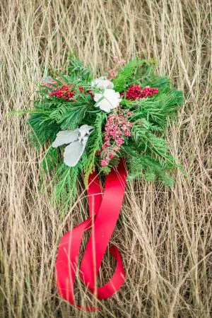 Red bridal bouquet - Dani Cowan Photography