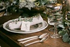 Rustic winter wedding table setting - Erin Johnson Photography