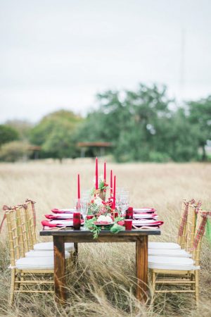 Wedding table arrangement - Dani Cowan Photography