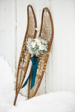Winter bridal bouquet - Erin Johnson Photography