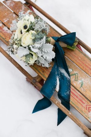 Winter wedding bouquet - Erin Johnson Photography